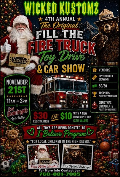 Wicked Kustomz Toy Drive Car Show flyer November 2026